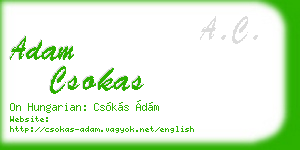 adam csokas business card